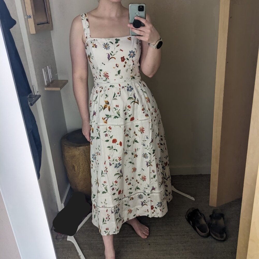 Reformation Everett Linen Dress in Corsini